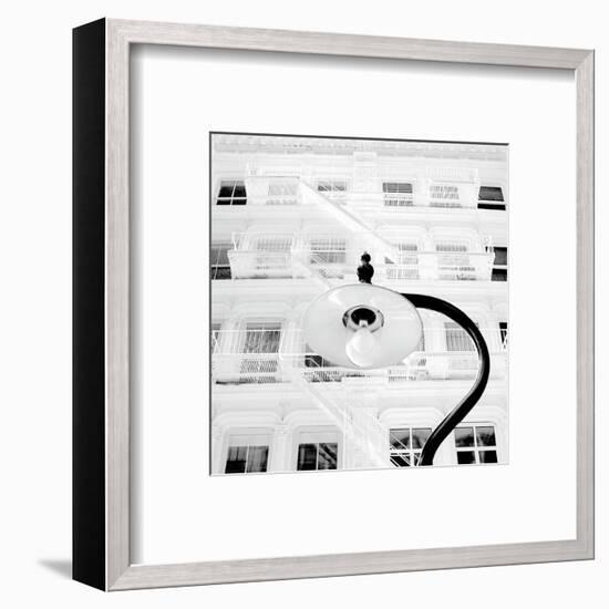 White Facade (B&W)-Erin Clark-Framed Art Print