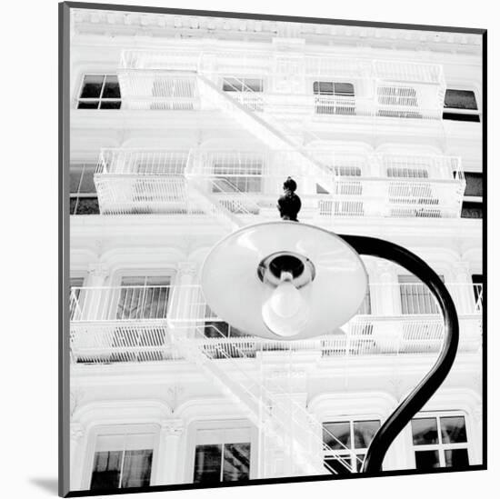 White Facade (B&W)-Erin Clark-Mounted Art Print