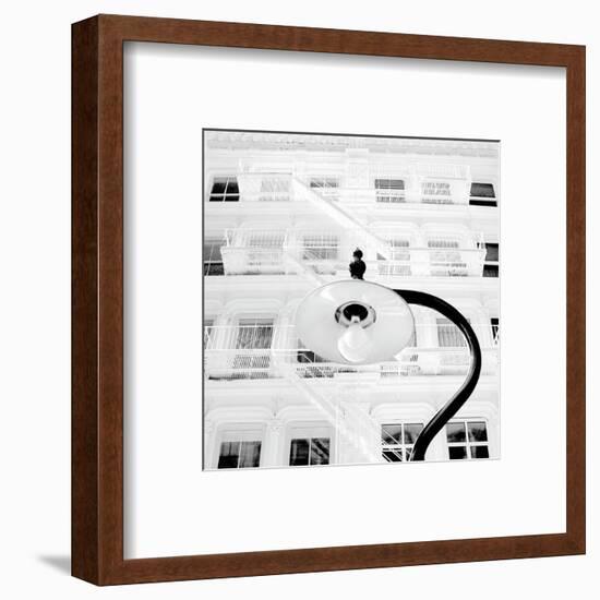 White Facade (B&W)-Erin Clark-Framed Art Print