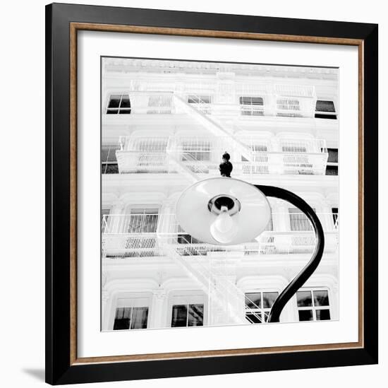 White Facade (B&W)-Erin Clark-Framed Art Print