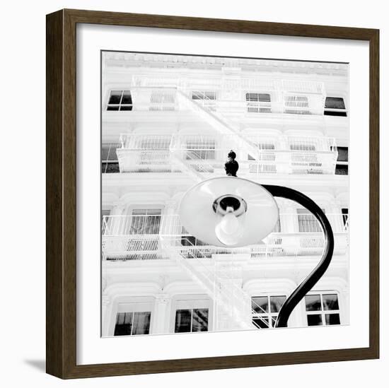 White Facade (B&W)-Erin Clark-Framed Art Print