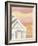 White Farmhouse Barn Autumn-Cheryl Bartley-Framed Giclee Print