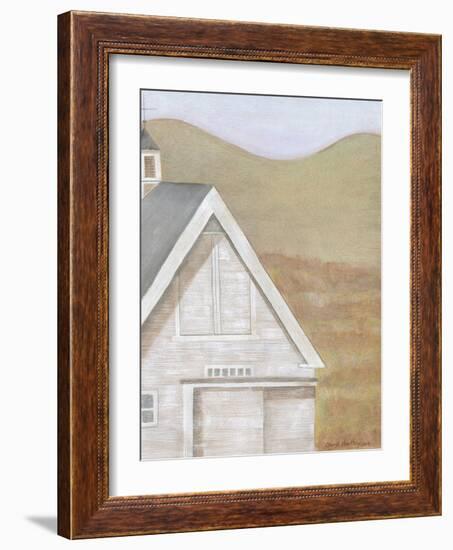 White Farmhouse Barn-Cheryl Bartley-Framed Giclee Print