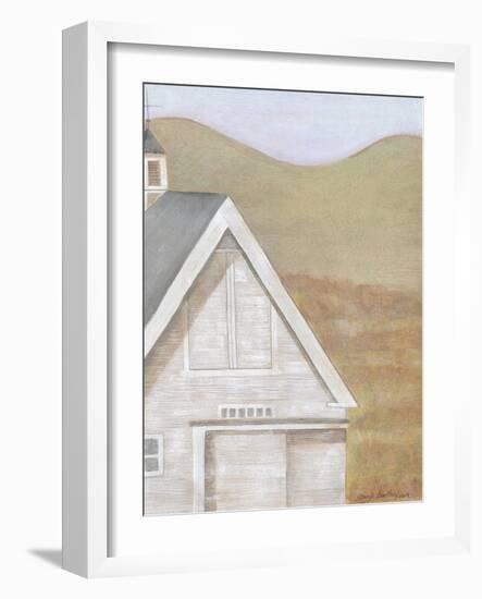 White Farmhouse Barn-Cheryl Bartley-Framed Giclee Print