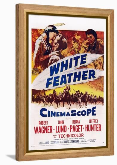 White Feather, Top from Left: Debra Paget, Robert Wagner, Jeffrey Hunter, 1955-null-Framed Stretched Canvas