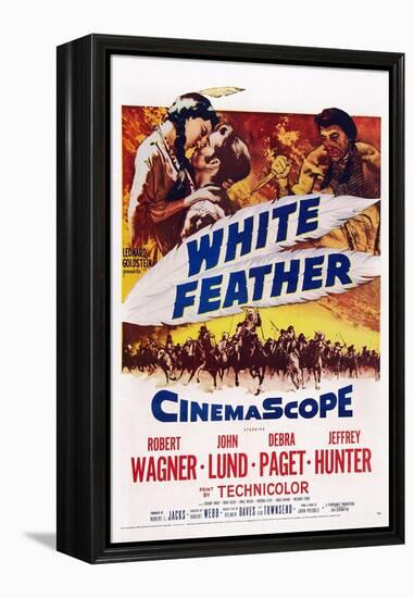 White Feather, Top from Left: Debra Paget, Robert Wagner, Jeffrey Hunter, 1955-null-Framed Stretched Canvas