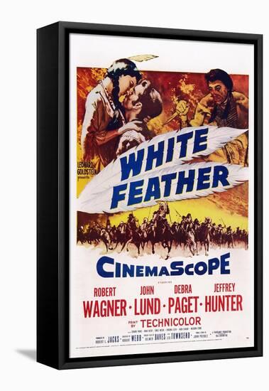 White Feather, Top from Left: Debra Paget, Robert Wagner, Jeffrey Hunter, 1955-null-Framed Stretched Canvas