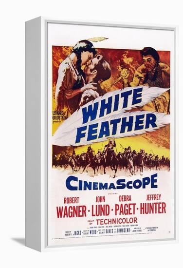 White Feather, Top from Left: Debra Paget, Robert Wagner, Jeffrey Hunter, 1955-null-Framed Stretched Canvas