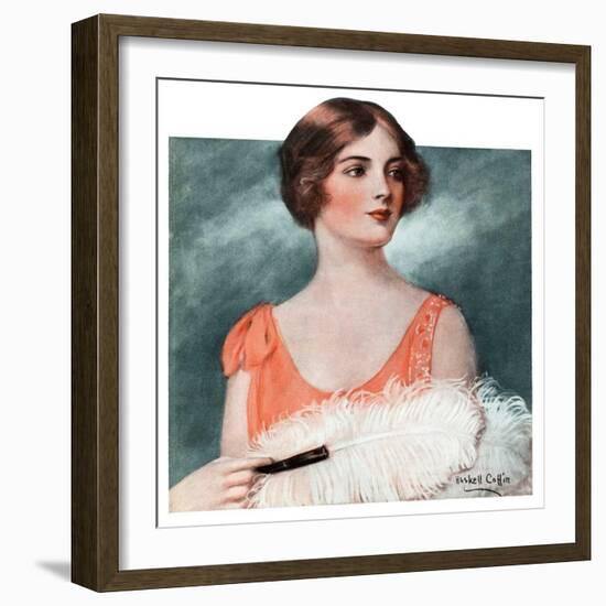 "White Feathered Fan,"December 12, 1925-William Haskell Coffin-Framed Giclee Print