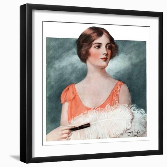 "White Feathered Fan,"December 12, 1925-William Haskell Coffin-Framed Giclee Print