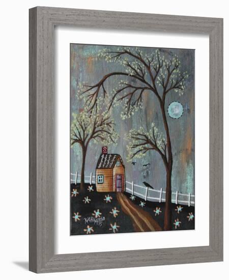 White Fence-Karla Gerard-Framed Giclee Print