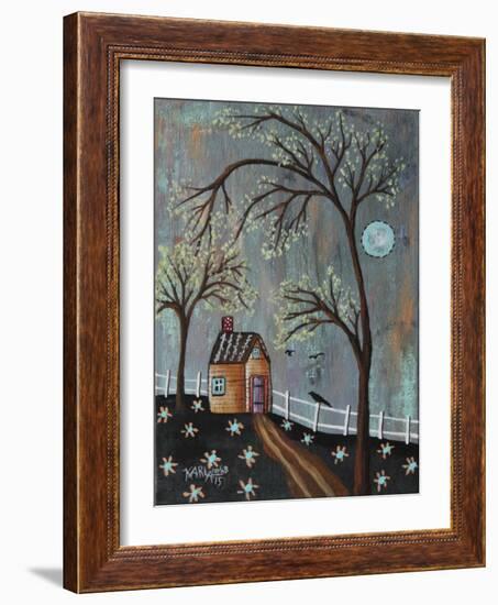 White Fence-Karla Gerard-Framed Giclee Print