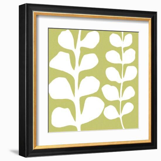 White Fern on Green-Denise Duplock-Framed Giclee Print