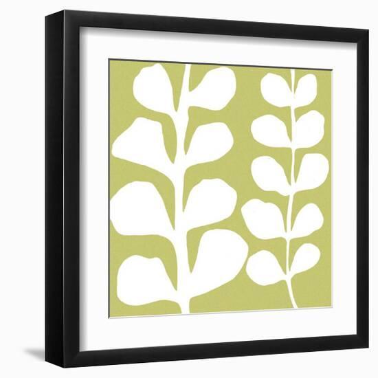 White Fern on Green-Denise Duplock-Framed Giclee Print