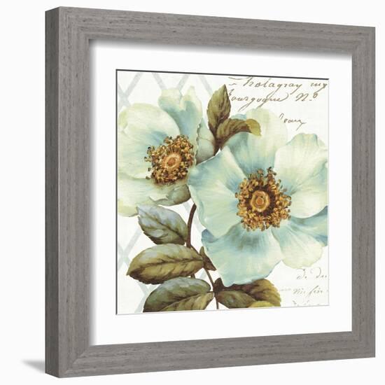 White Floral Bliss I-Lisa Audit-Framed Art Print