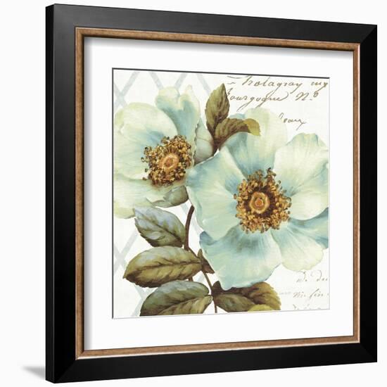 White Floral Bliss I-Lisa Audit-Framed Art Print