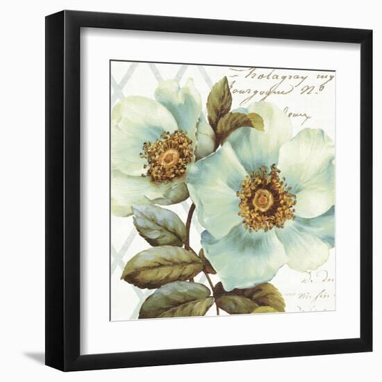 White Floral Bliss I-Lisa Audit-Framed Art Print