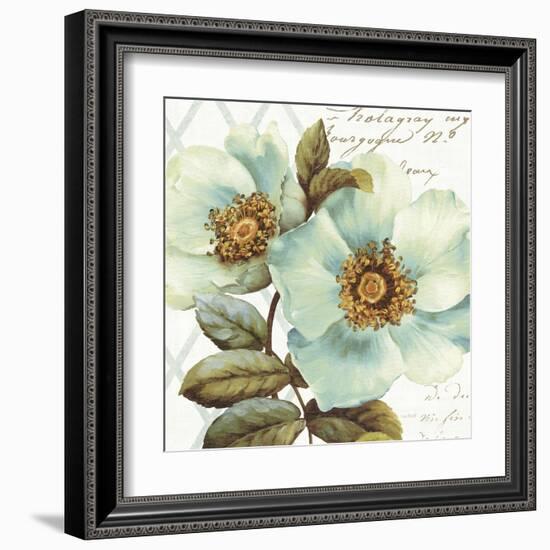 White Floral Bliss I-Lisa Audit-Framed Art Print