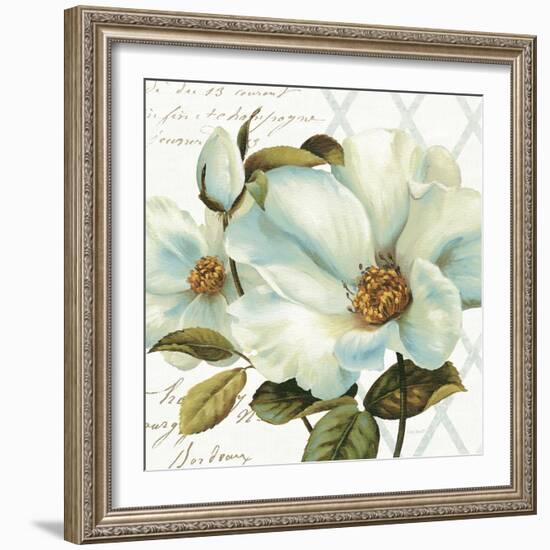 White Floral Bliss II-Lisa Audit-Framed Art Print