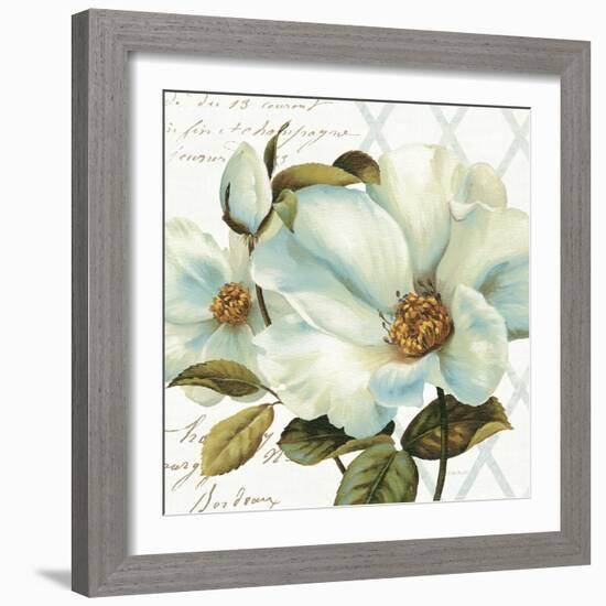 White Floral Bliss II-Lisa Audit-Framed Art Print