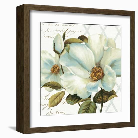 White Floral Bliss II-Lisa Audit-Framed Art Print