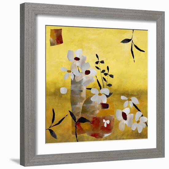 White Floral Collage II-Ruth Palmer-Framed Art Print