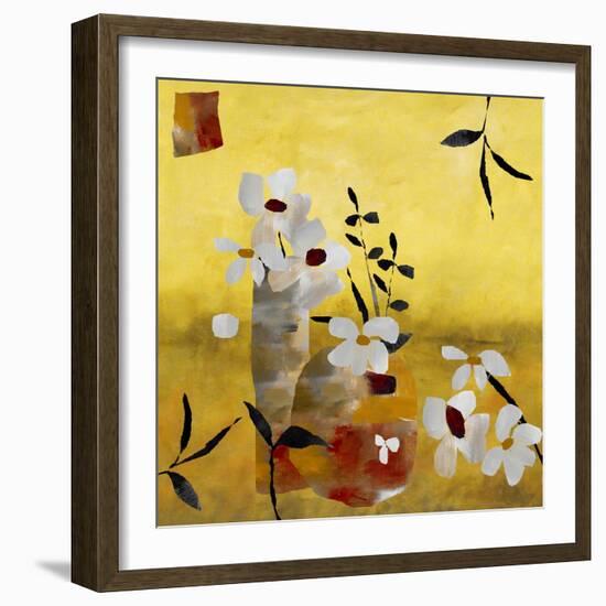 White Floral Collage II-Ruth Palmer-Framed Art Print