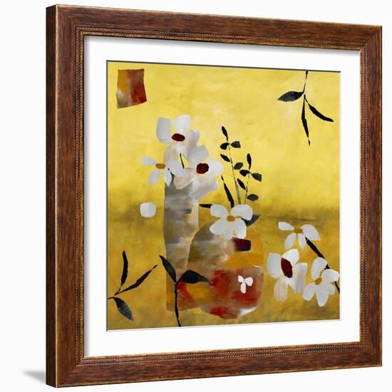 White Floral Collage II-Ruth Palmer-Framed Art Print