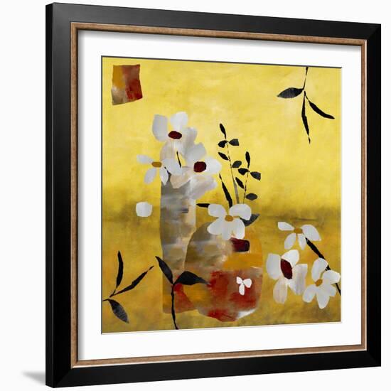 White Floral Collage II-Ruth Palmer-Framed Art Print