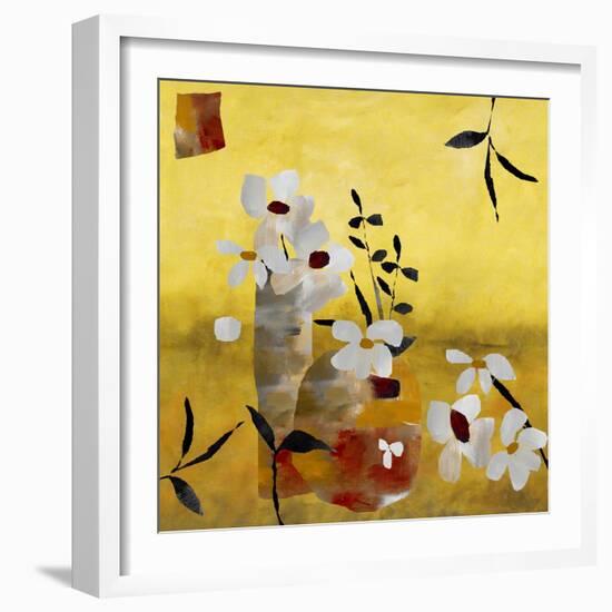 White Floral Collage II-Ruth Palmer-Framed Art Print