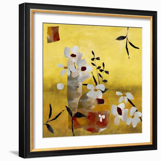 White Floral Collage II-Ruth Palmer-Framed Art Print