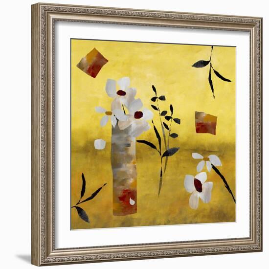 White Floral Collage-Ruth Palmer-Framed Art Print