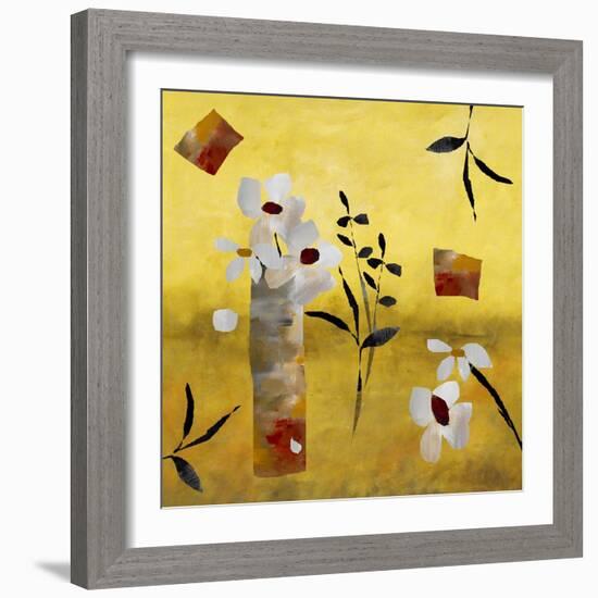 White Floral Collage-Ruth Palmer-Framed Art Print