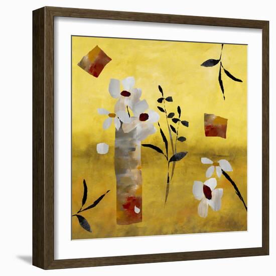 White Floral Collage-Ruth Palmer-Framed Art Print