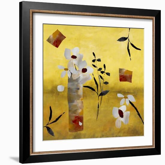 White Floral Collage-Ruth Palmer-Framed Art Print