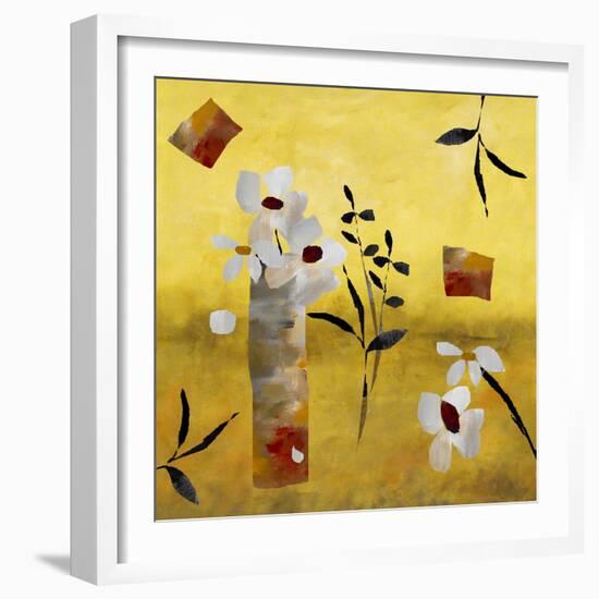 White Floral Collage-Ruth Palmer-Framed Art Print