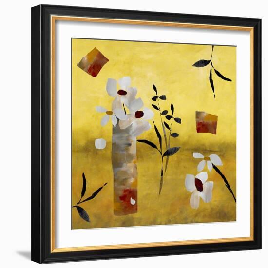 White Floral Collage-Ruth Palmer-Framed Art Print