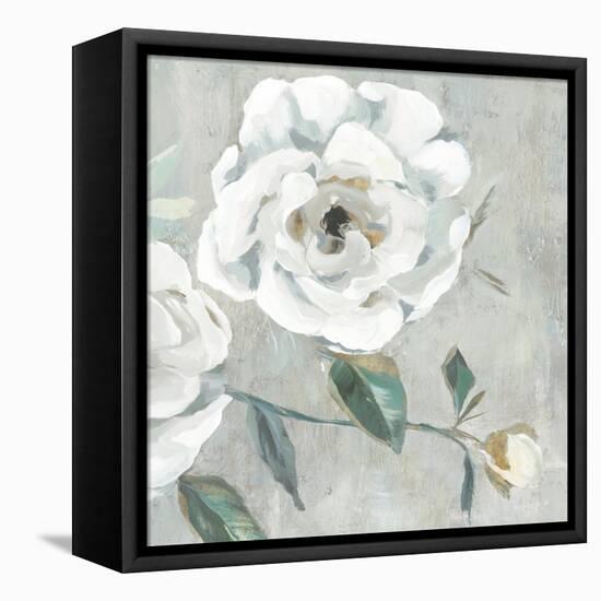 White Floral I-Aria K-Framed Stretched Canvas