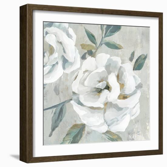 White Floral II-Aria K-Framed Art Print