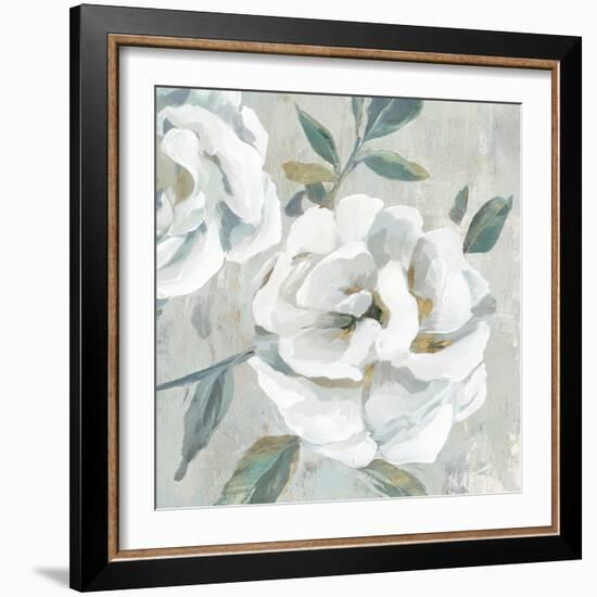 White Floral II-Aria K-Framed Art Print