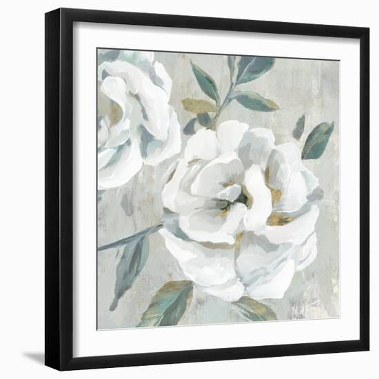 White Floral II-Aria K-Framed Art Print