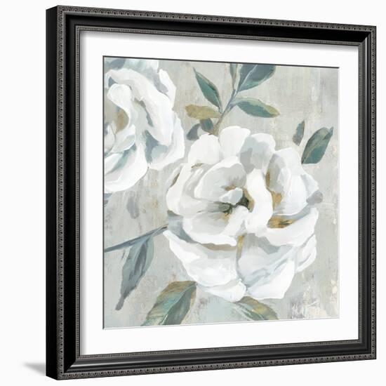 White Floral II-Aria K-Framed Art Print