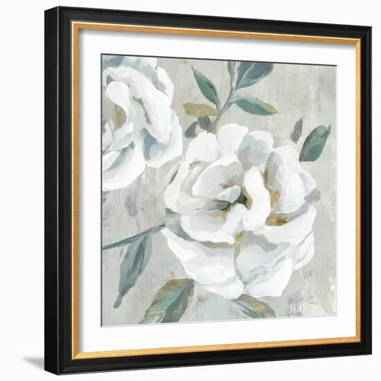 White Floral II-Aria K-Framed Art Print