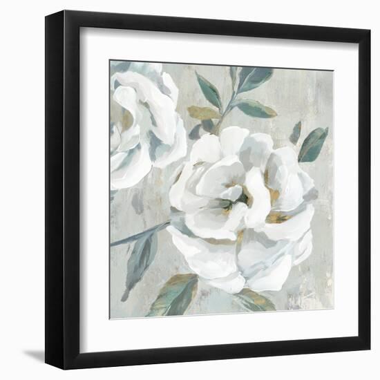 White Floral II-Aria K-Framed Art Print