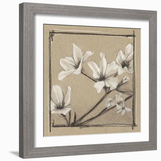 White Floral Study I-Ethan Harper-Framed Art Print