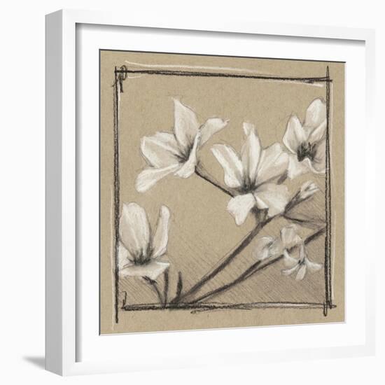 White Floral Study I-Ethan Harper-Framed Art Print