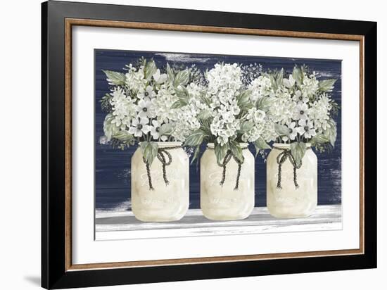 White Floral Trio-CIndy Jacobs-Framed Art Print