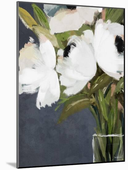 White Florals In Vase-Leah Straatsma-Mounted Art Print