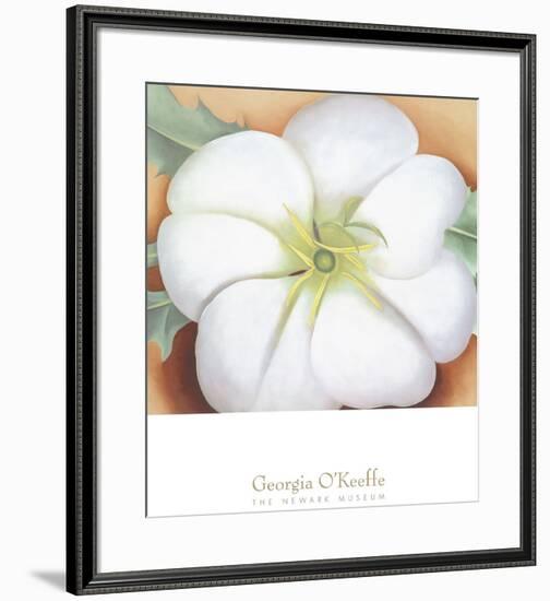 White Flower on Red Earth, No. 1, c.1946-Georgia O'Keeffe-Framed Art Print