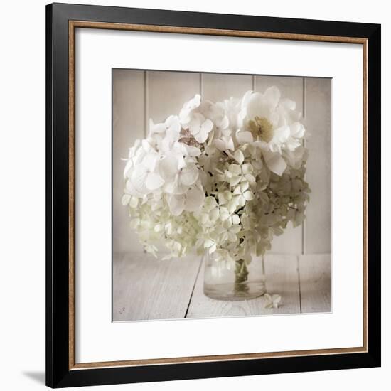 White Flower Vase-Symposium Design-Framed Giclee Print